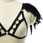 Latina Strappy Bra Intimate Sexy Harness Lingerie Feather Bra