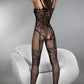 Latina White Bodystocking Intimate Crotchless Lingerie Nude Mesh Bodysuit