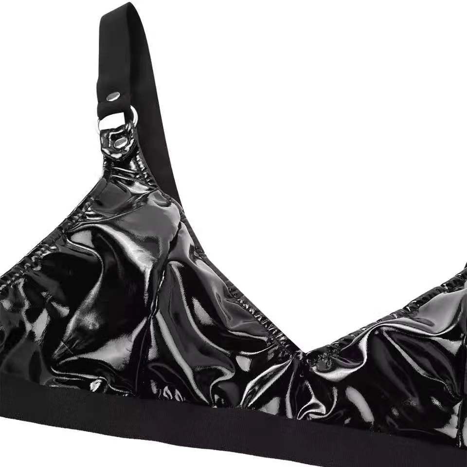 Nasty Bra Black Leather Lingerie Extreme Top