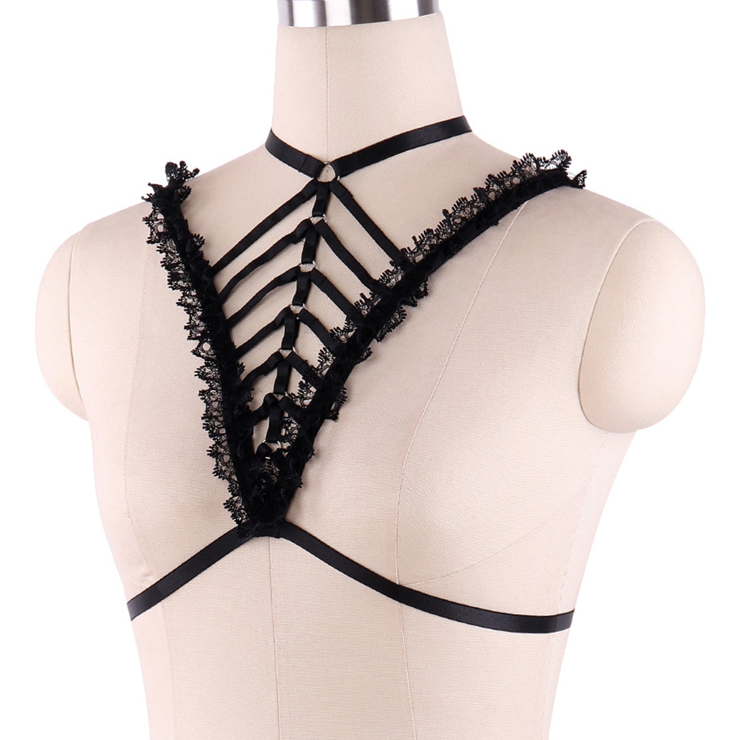 Nasty Bra for Sexy Couples Black Body Harness Lingerie