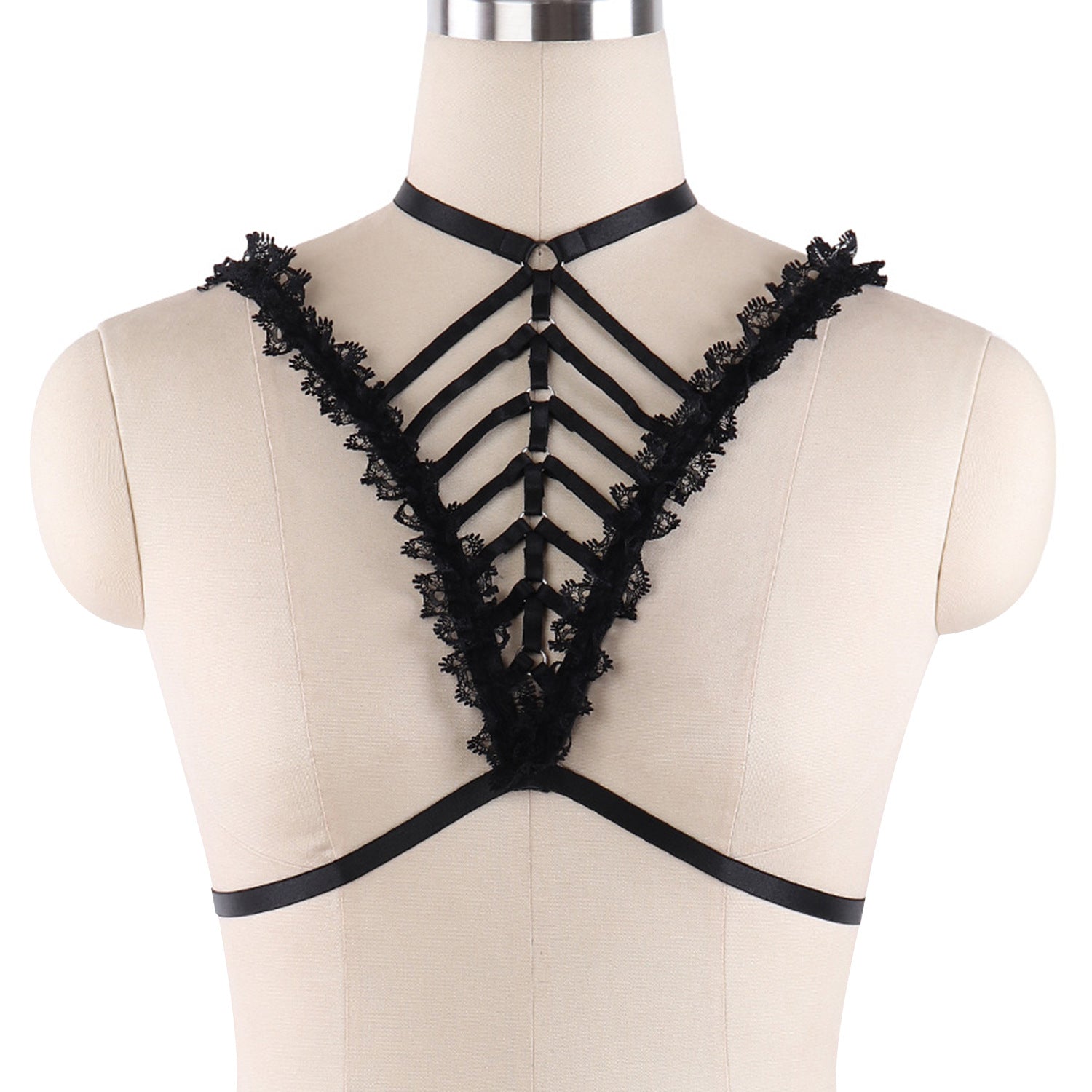 Nasty Bra for Sexy Couples Black Body Harness Lingerie