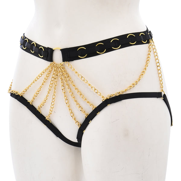 nasty-crotchless-panties-nudes-couples-black-body-harness-lingerie