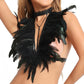 Nasty Harness Bra Couples Strappy Harness Lingerie Feather Bra