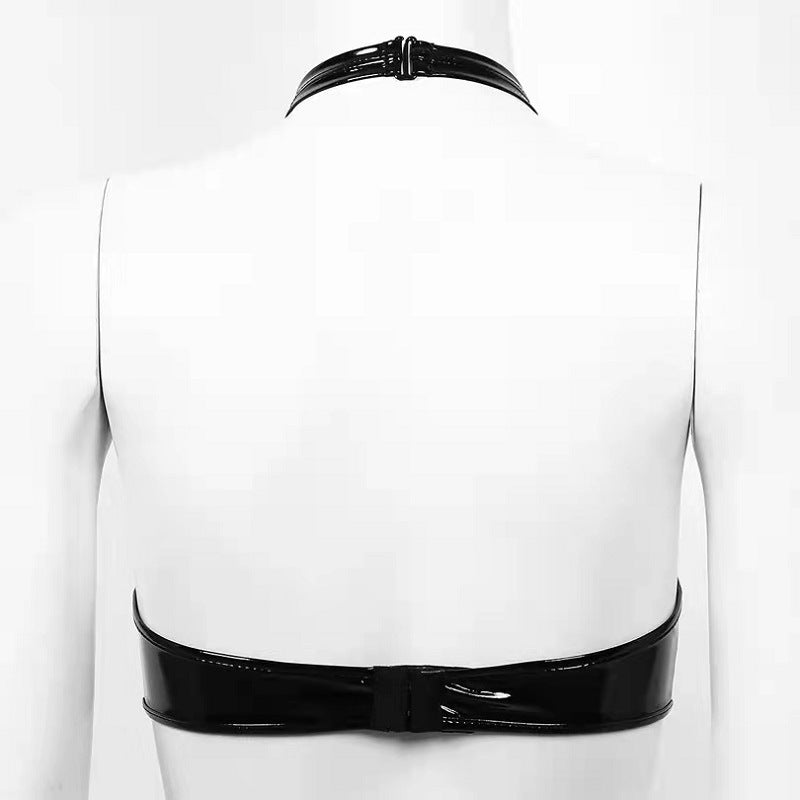 Nasty Harness Bra Faux Leather Lingerie Extreme Top