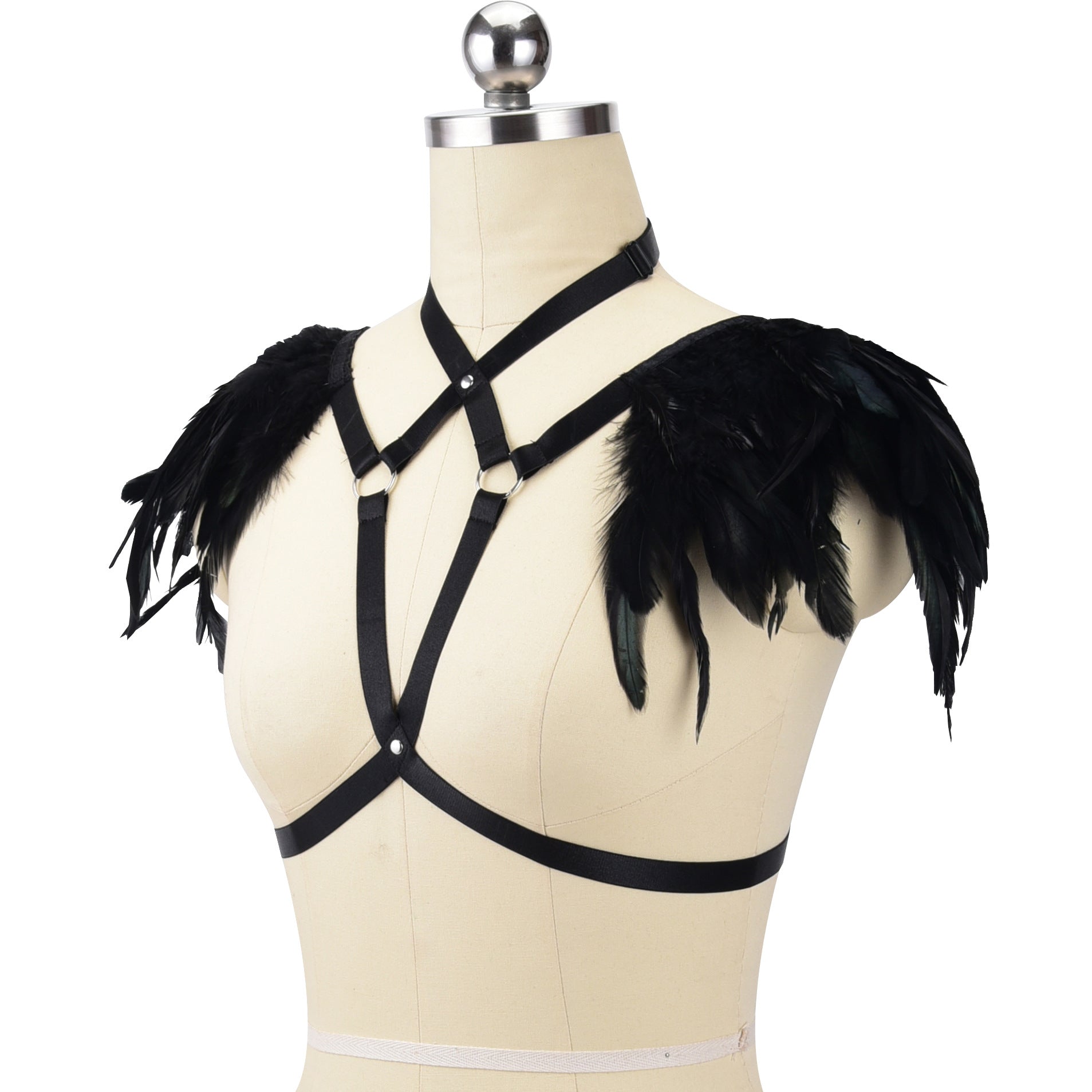 Nasty Sexiest Bra Couples Bdsm Harness Lingerie Feather Bra