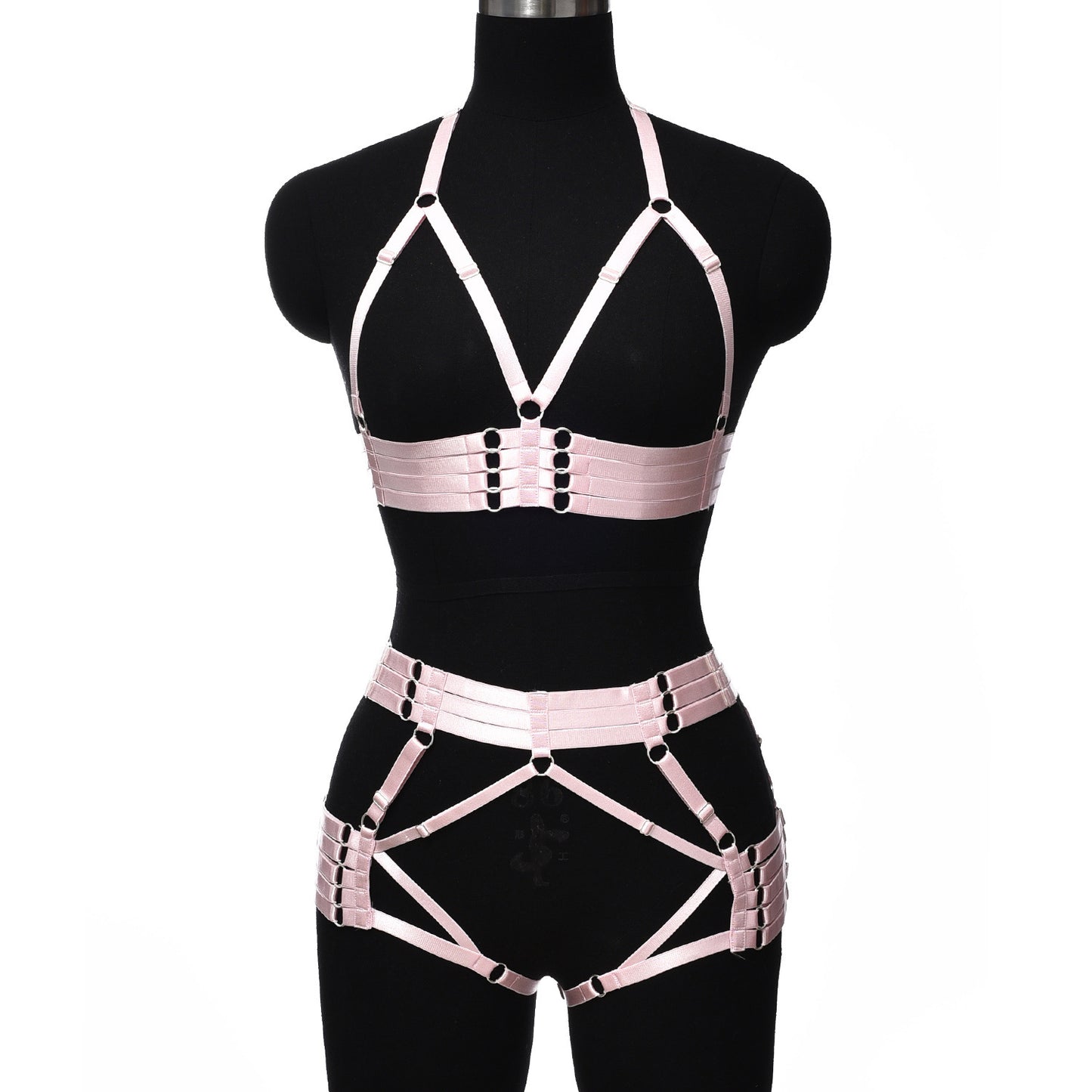 Nasty Sexy Blonde Lingerie Set Women  Bdsm Lingerie Harness Naughty Bra Panties