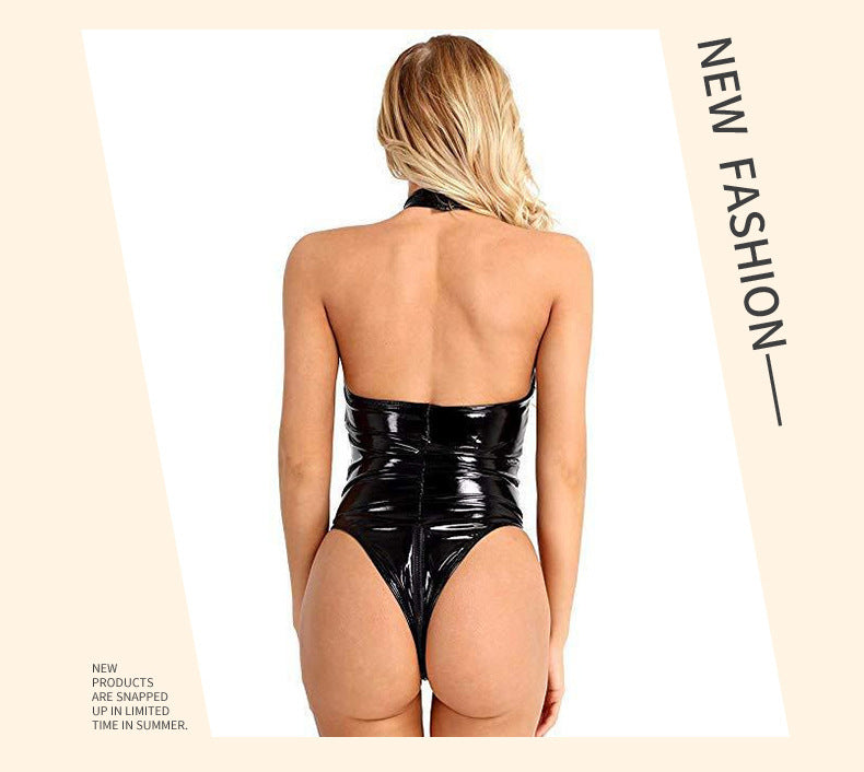 Nasty Sexy Bodysuit Faux Leather Lingerie Sexiest Teddy