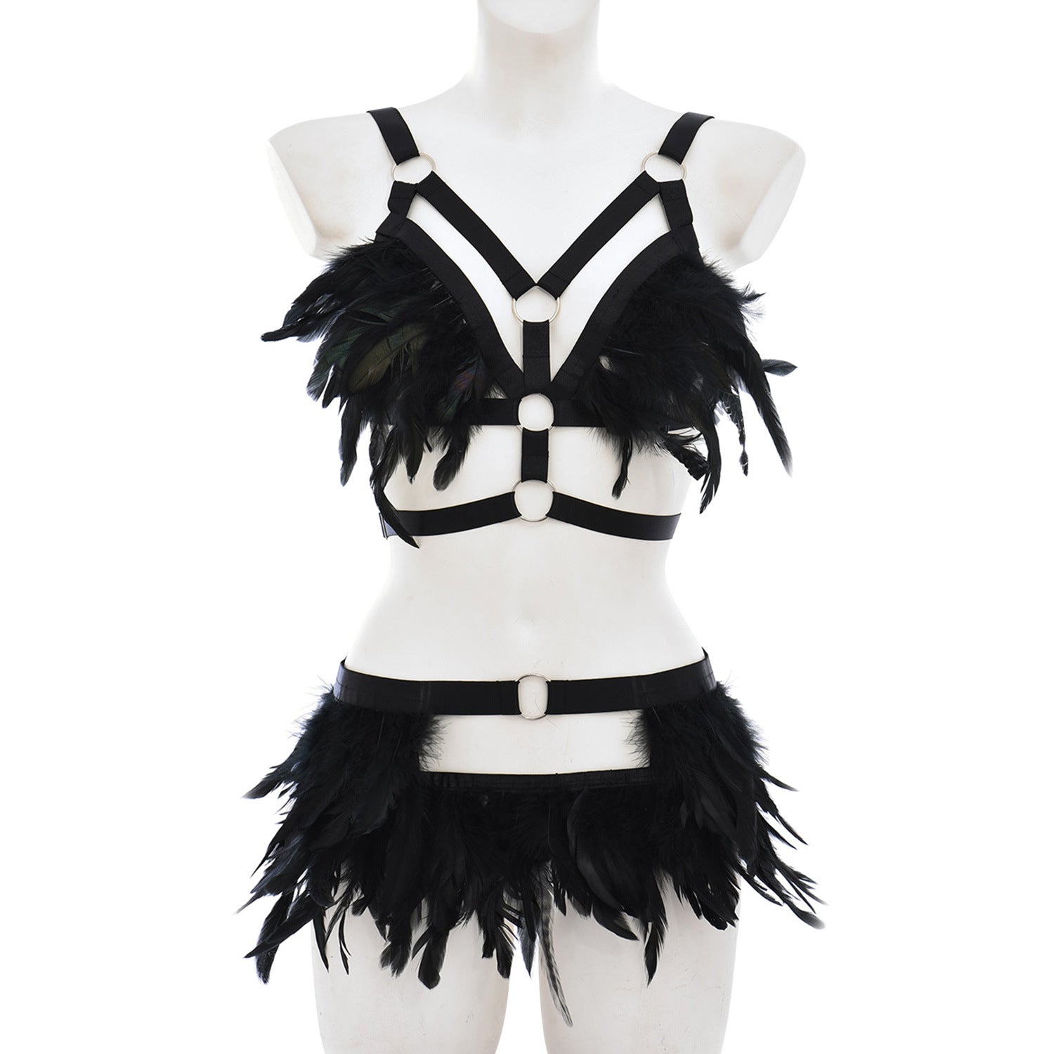 Nasty Sexy Latina Lingerie Set Naughty Black Body Harness Lingerie Feather Bra Panties Le Jour Jour Nasty Sexy Latina Lingerie Set Naughty Black Body Harness Lingerie Feather Bra Panties Le Jour Jour