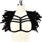 Nasty Sexy No Bra Couples Body Harness Lingerie Feather Bra