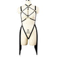 Nasty White Bodysuit Revealing Sexy Harness Lingerie Submissive Teddy