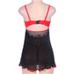 Naughty Babydoll Dress Women Black sexy lingerie mature Black Chemise