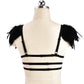 Naughty Bra Straps Wife Bdsm Lingerie Harness Feather Bra