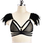 Naughty Bra Straps Wife Bdsm Lingerie Harness Feather Bra