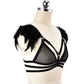 Naughty Bra Straps Wife Bdsm Lingerie Harness Feather Bra