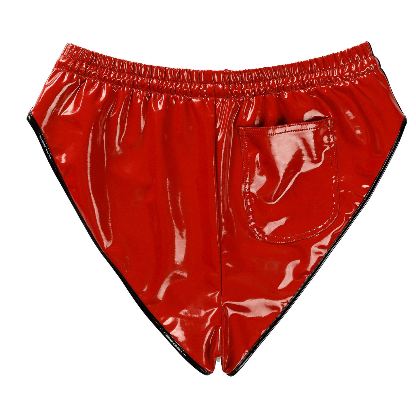 Naughty Panties Crotchless Red Leather Lingerie