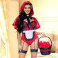 Naughty Red Bodysuit Nasty cute kinky lingerie Naughty Cosplay Costume