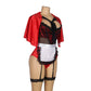 Naughty Red Bodysuit Nasty cute kinky lingerie Naughty Cosplay Costume