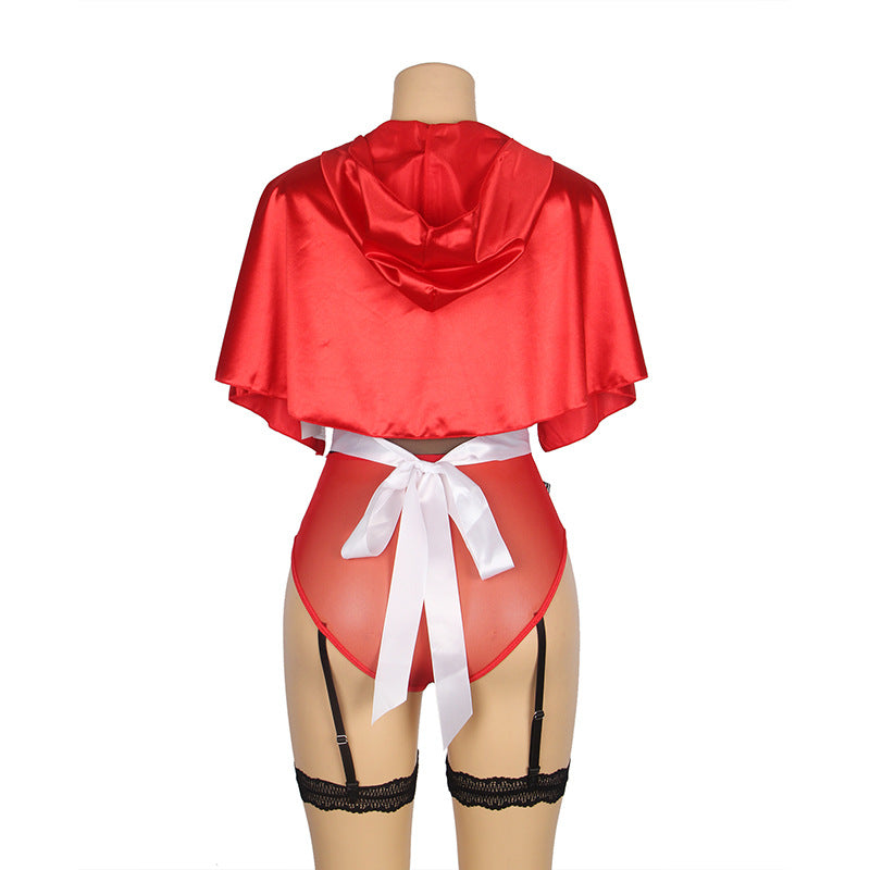 Naughty Red Bodysuit Nasty cute kinky lingerie Naughty Cosplay Costume