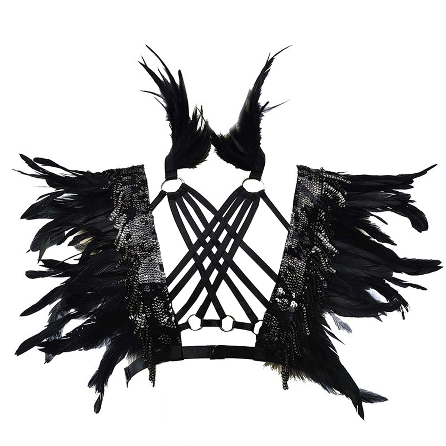 Naughty Sexiest Bra Wife Bdsm Harness Lingerie Feather Bra