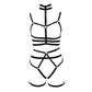 Naughty Sexy Black Lingerie Set Submissive Body Harness Lingerie Revealing Bra Panties