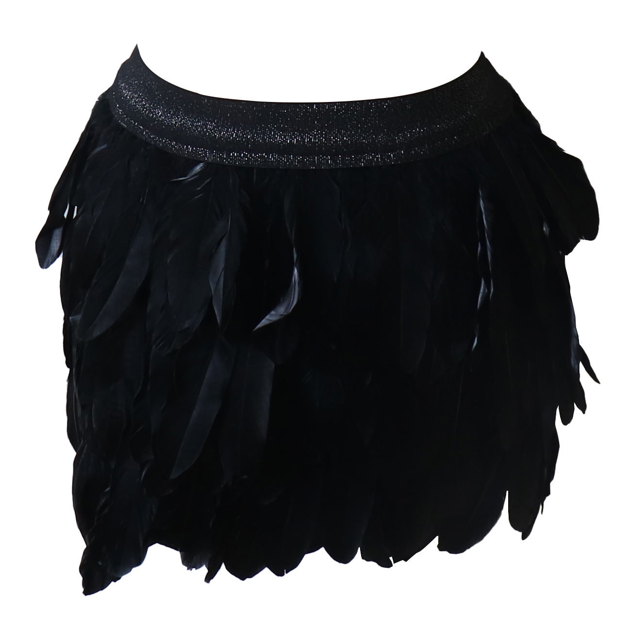 Naughty Sexy Black Lingerie Submissive Feather Skirts