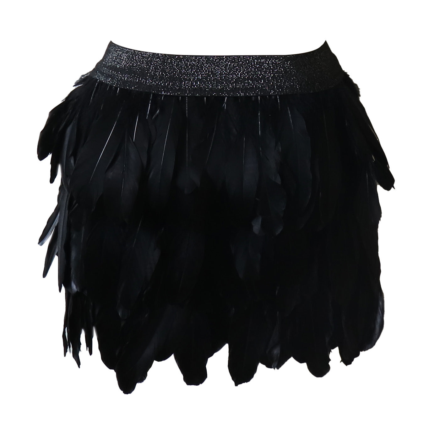 Naughty Sexy Black Lingerie Submissive Feather Skirts