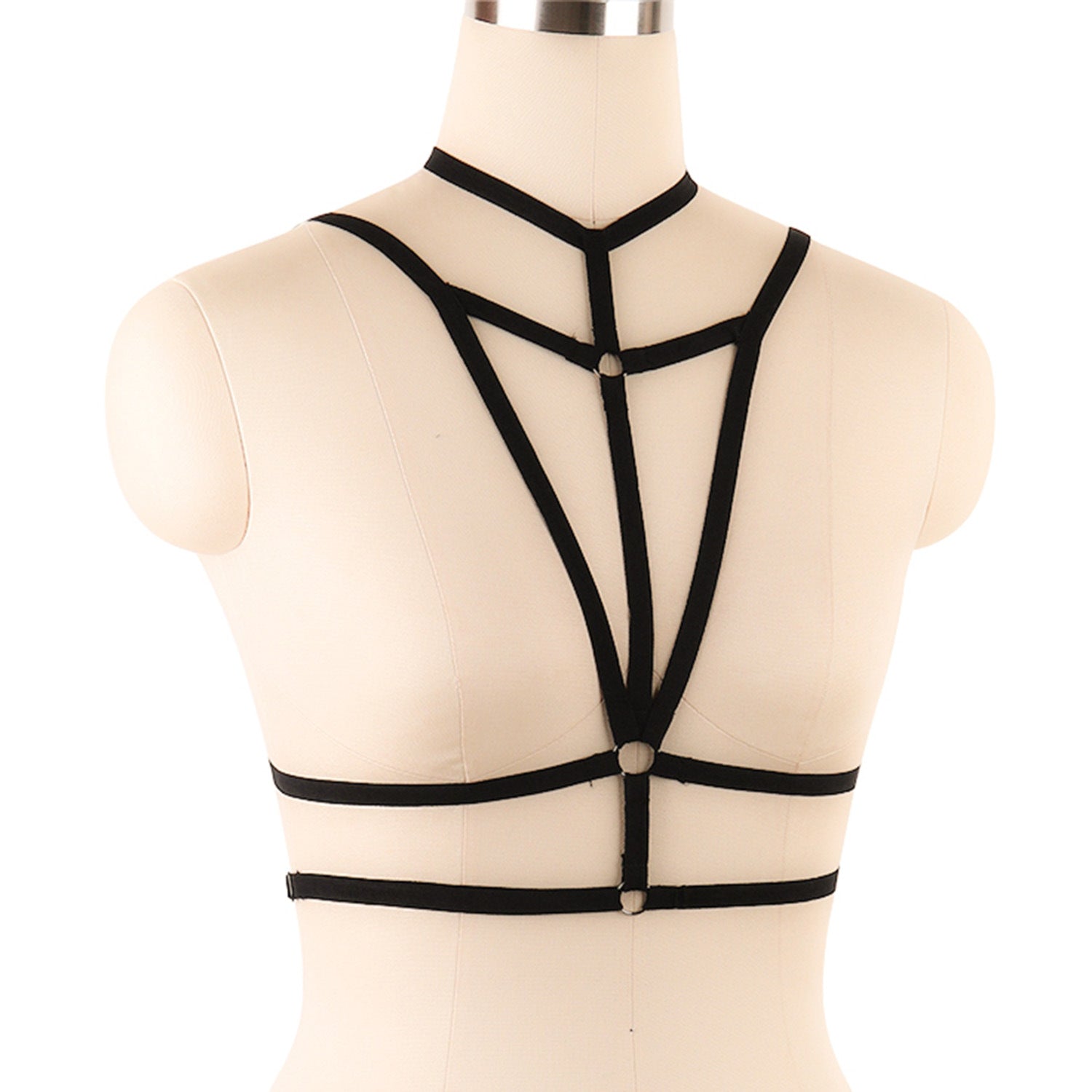 Naughty Strappy Bra Wife Black Body Harness Lingerie