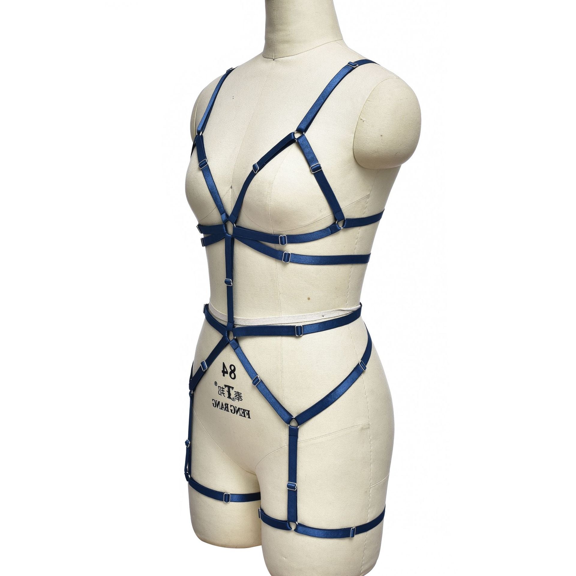 Naughty White Bodysuit Wife Bondage Harness Lingerie Slutty Teddy