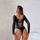 Naughty Womens Black Bodysuit Wife Sexy Fishnet Lingerie Slutty Teddy