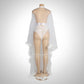 Nude White Lace Bodysuit Naughty mature with lingerie See Thru Teddy