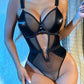 Sexiest Open Back Bodysuit Latina Womens Leather Lingerie Kinky Teddy