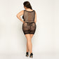 Plus Size Revealing Mesh Lingerie Extreme Dress Latina