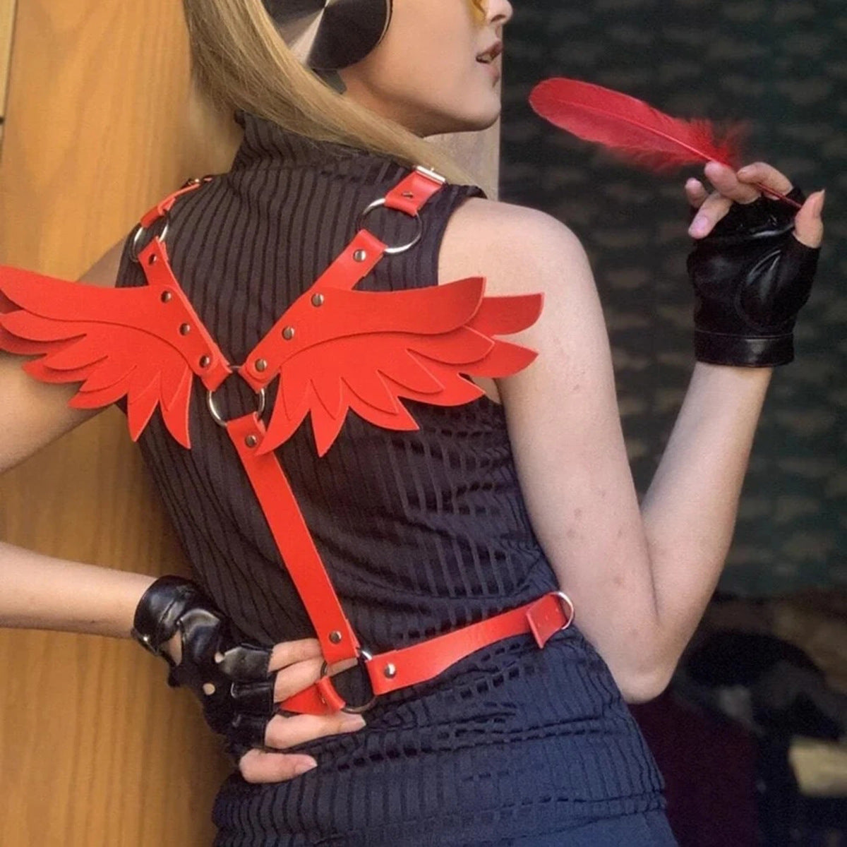 Leather Harness Belt Fashion Female