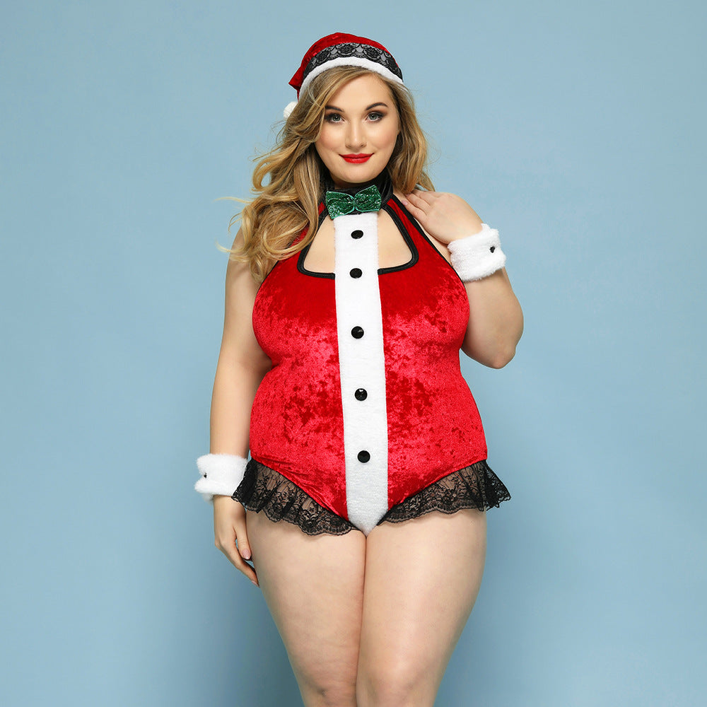 Plus Size Submissive Sexy Christmas Costume Revealing Role Playing Lingerie Bodysuit Slutty Le Jour Jour Plus Size Submissive Sexy Christmas Costume Revealing Role Playing Lingerie Bodysuit Slutty Le Jour Jour