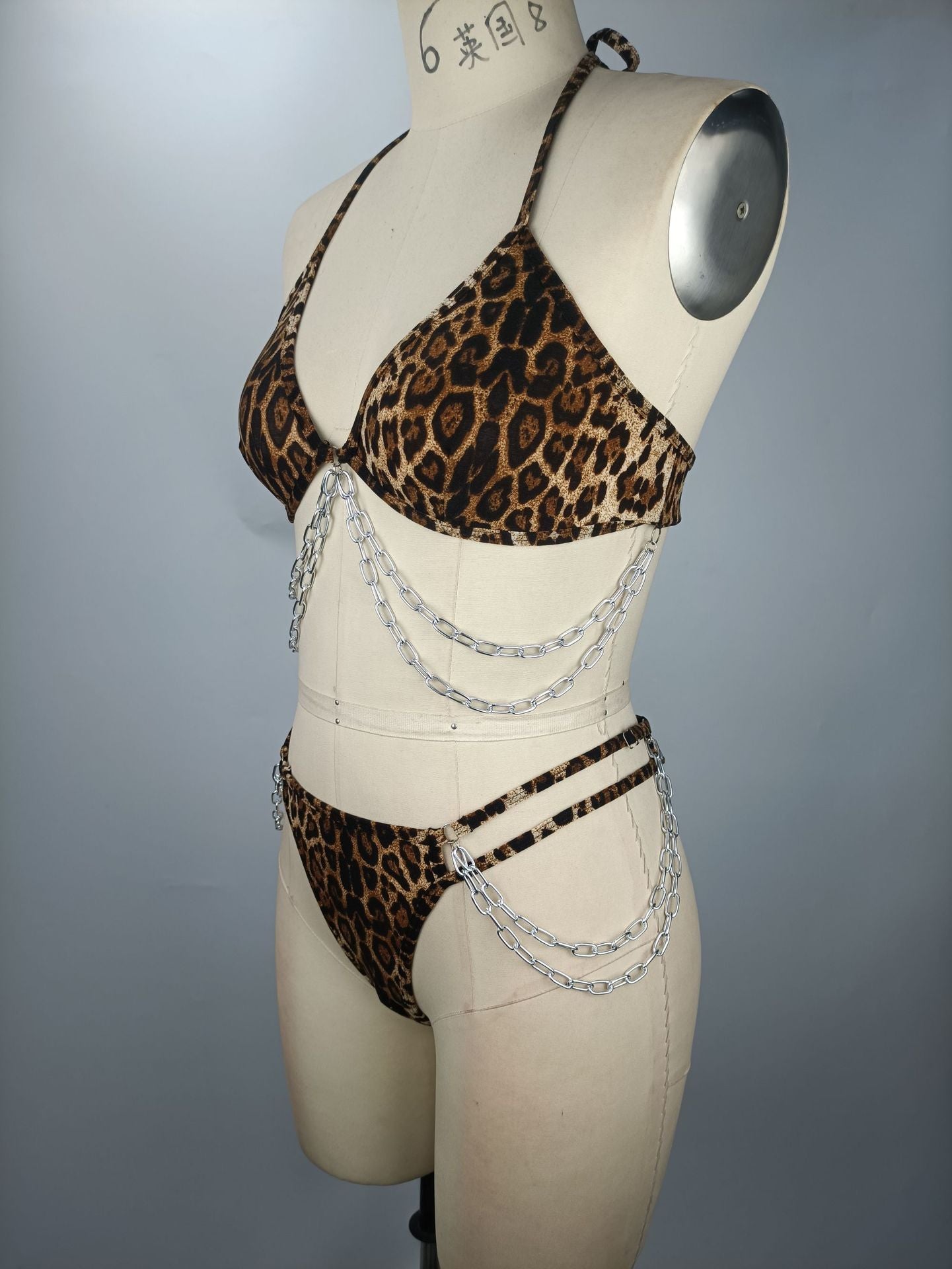 Chain Slutty Lingerie Cougar Set