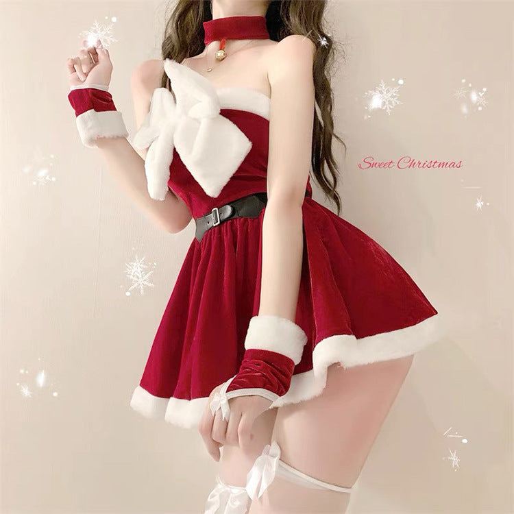 Hot Sexy Christmas Costume Extreme Lingerie Role Playing Dress Latina