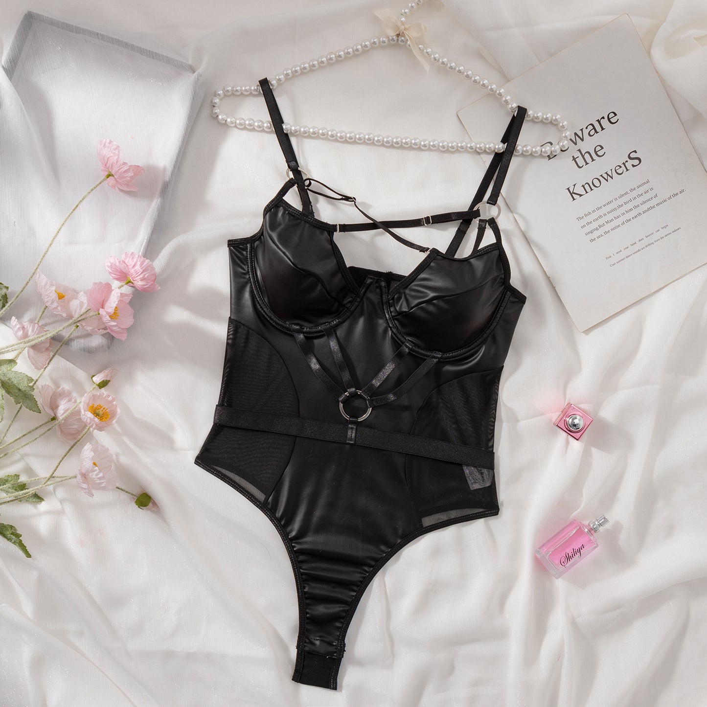 Leather Bustier Bodysuit