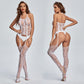 Latina Sexy Bodystocking Women  Shear Lingerie Mesh Bodysuit