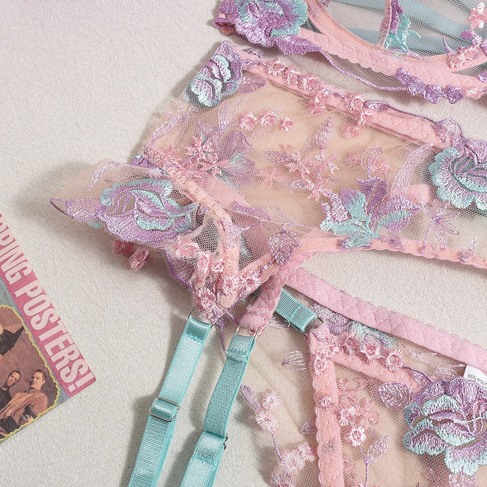 Embroidery Floral Lingerie Sheer