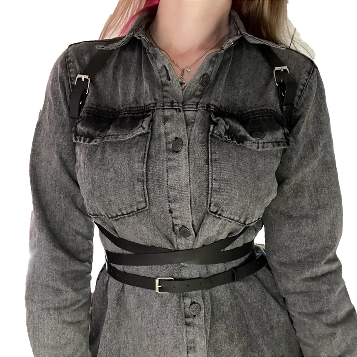 Leather Belt Harness Fashion Female