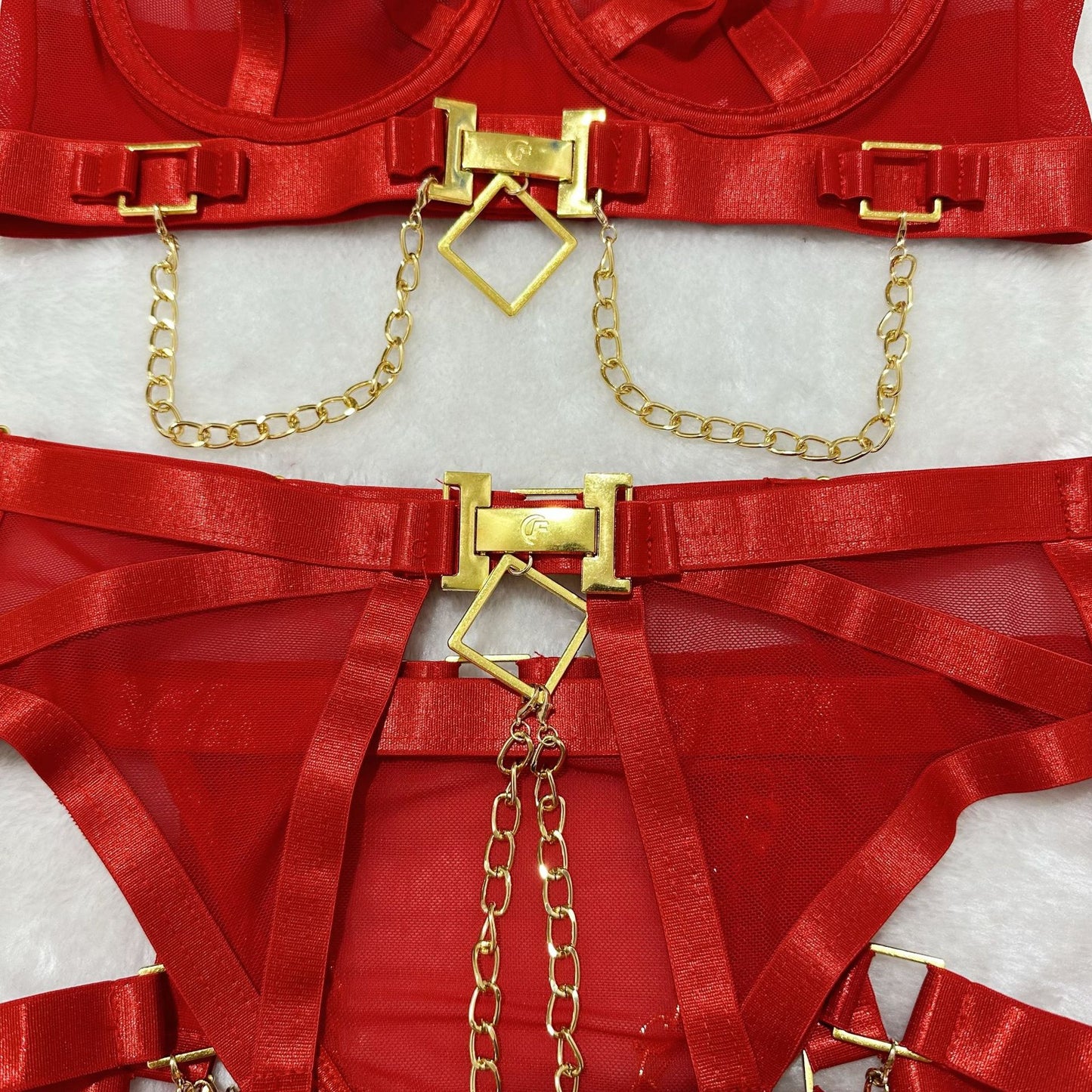 Red Lingerie Harness