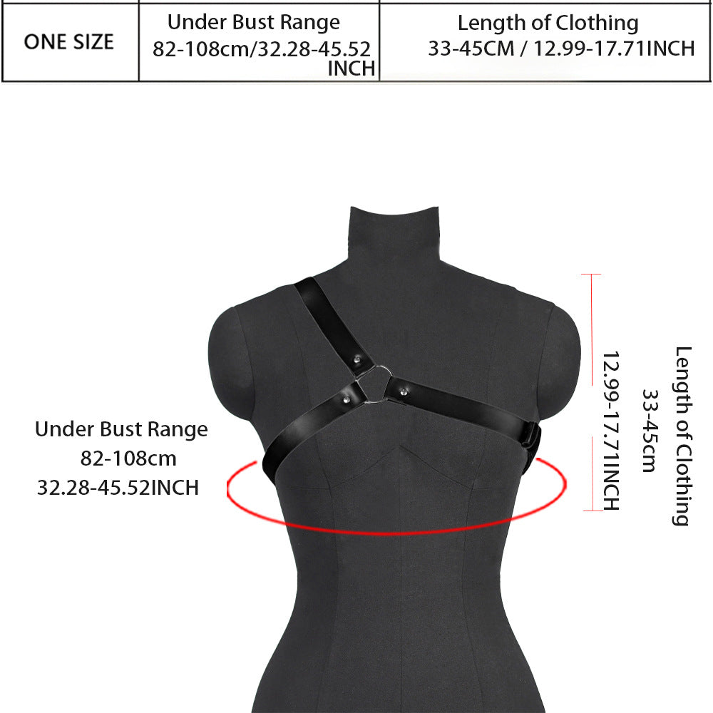 Leather Harness Over Shirt