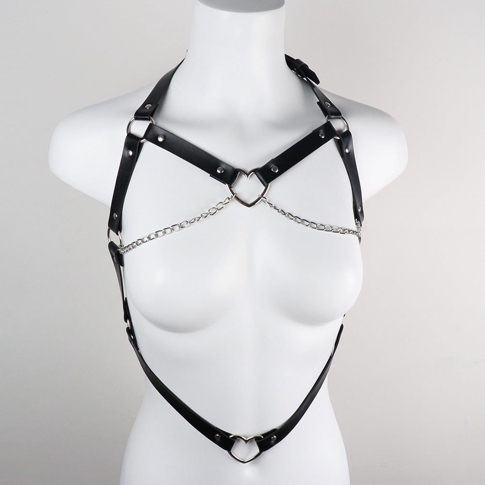 Womens Chest Harness Leather
