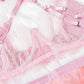 Lace Garter Lingerie Set Sheer Bra & Panty Intimate