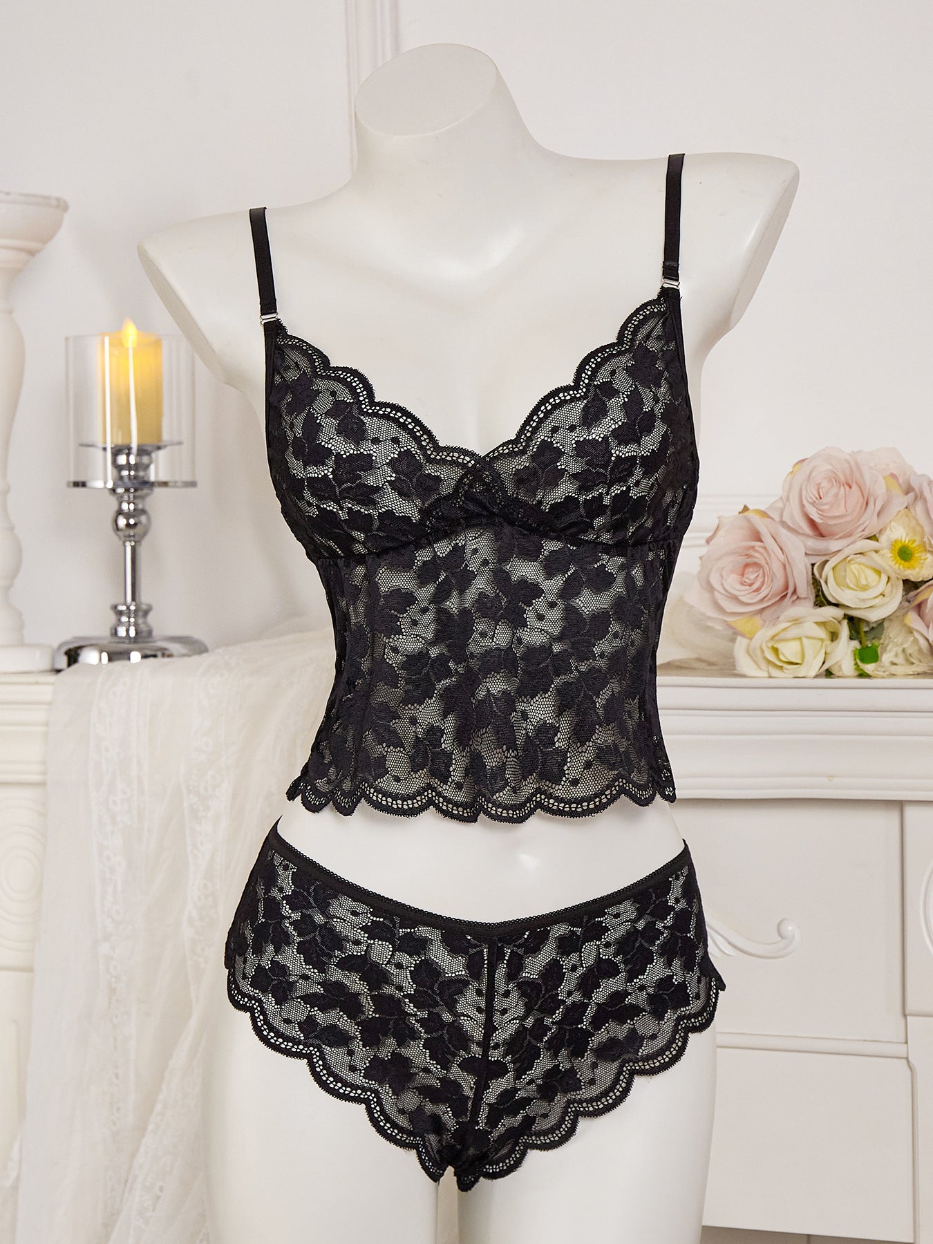 Sexy Sheer Lingerie Lace Top