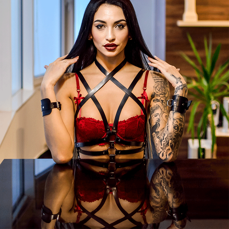 Bdsm Womens Leather Chest Harness