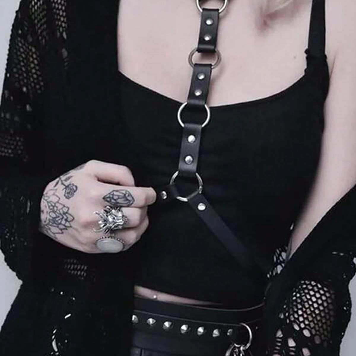 Leather Strap Chest Harness