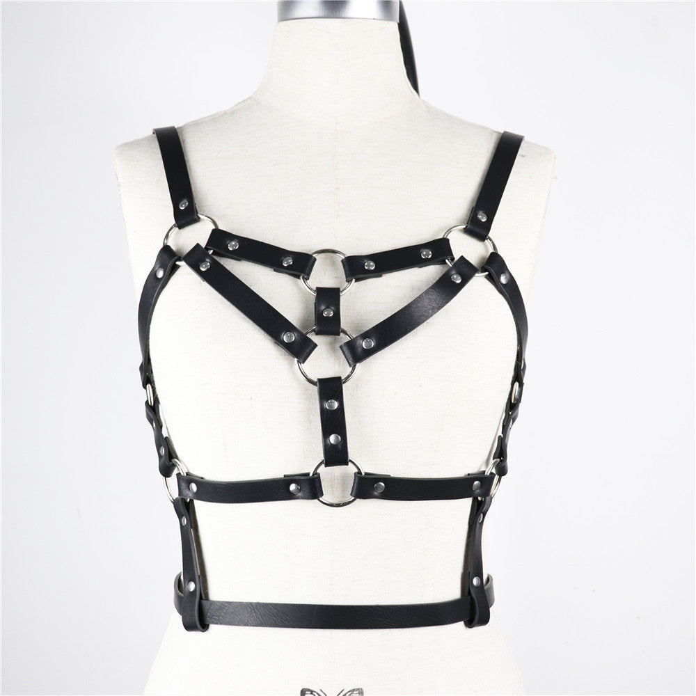Cheap Bondage Strap Leather Chest Harness
