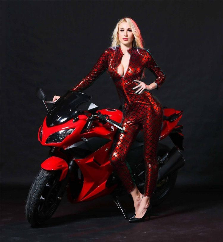 Green Vinyl Bodysuit