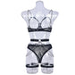 Lace Lingerie With Garters Set Slutty Bra & Panty Extreme